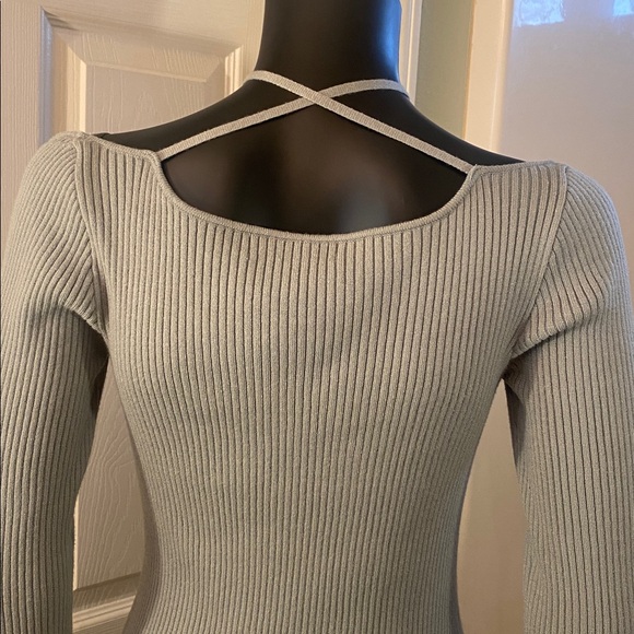 Urban Outfitters Sage Green Long Sleeve Sweater Dress NWTs - Picture 10 of 14